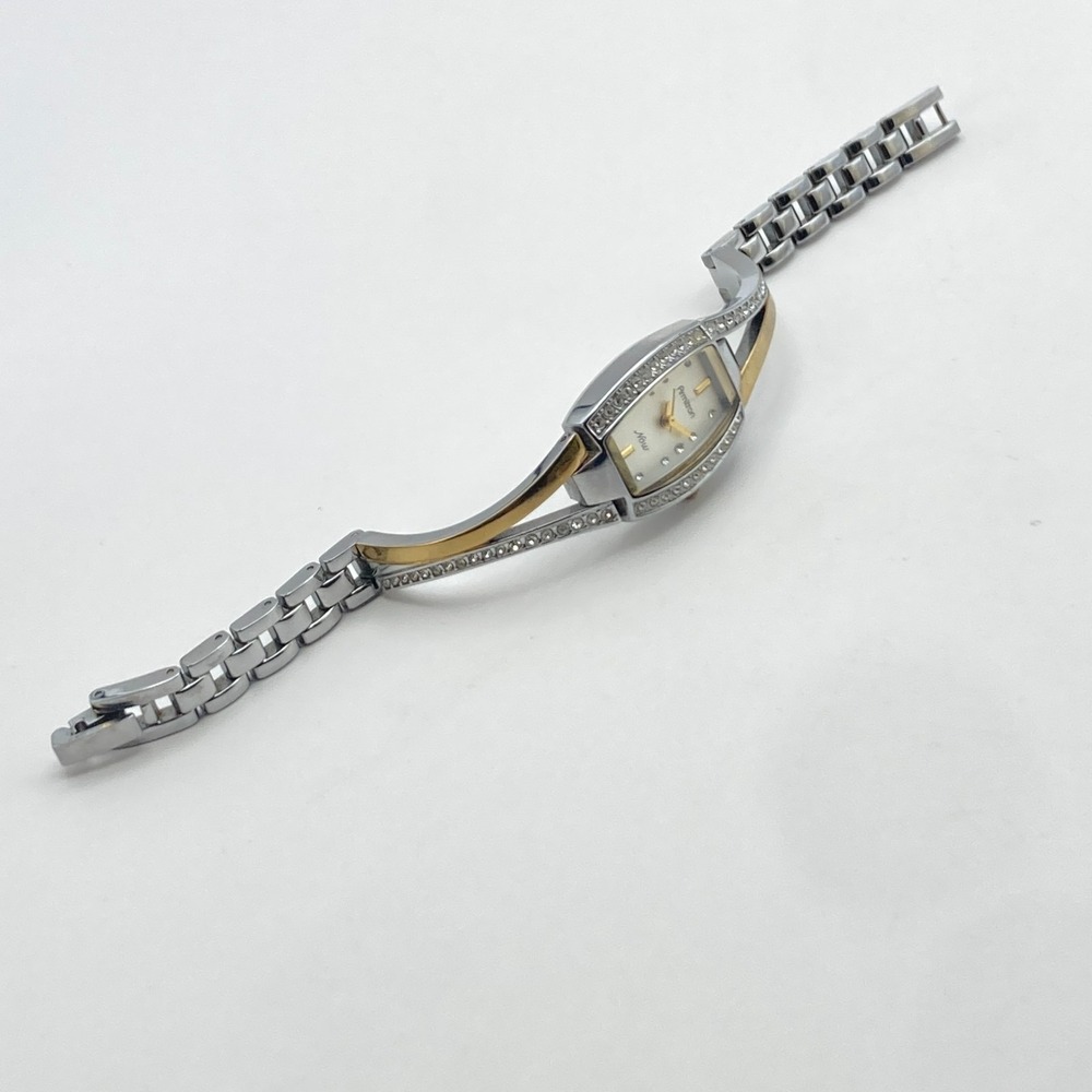 Armitron Now Women's Watch 19mm Gold Silver Two Tone Crystals New Battery 6.75" - Picture 15 of 15